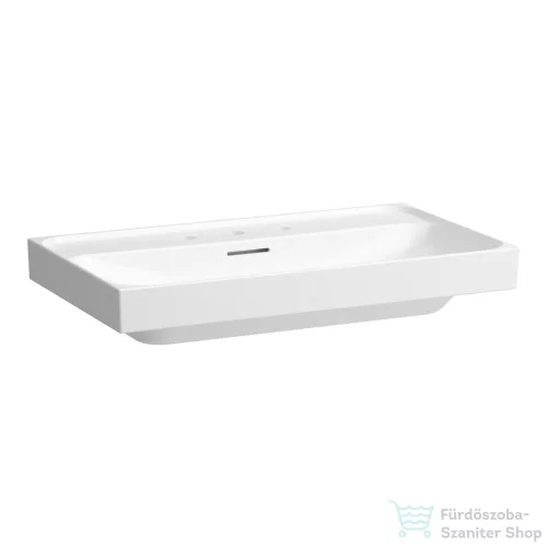Laufen MEDA 80x46 cm-es falra/bútorra szerelhető mosdó 3 csaplyukkal, fehér H8101170001081