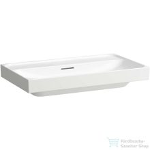   Laufen MEDA 80x46 cm-es falra/bútorra szerelhető mosdó csaplyuk és túlfolyó nélkül,LCC bevonattal,fehér H8101174001121