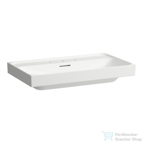 Laufen MEDA 80x46 cm-es falra/bútorra szerelhető mosdó 3 csaplyukkal, matt fehér H8101177571081