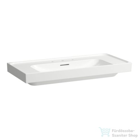 Laufen MEDA 100x46 cm-es fali mosdó jobb és bal oldali pulttal, 3 csaplyukkal,  fehér H8101190001081