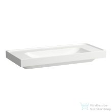   Laufen MEDA 100x46 cm-es falra/bútorra szerelhető mosdó csaplyuk és túlfolyó nélkül,matt fehér H8101197571121