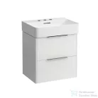 Laufen Val SaphirKeramik 55x42 cm-es mosdó 3 csaplyukkal,LCC bevonattal,fehér H8102824001081