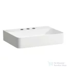 Laufen Val SaphirKeramik 55x42 cm-es mosdó 3 csaplyukkal,túlfolyó nélkül,LCC bevonattal,fehér H8102824001581