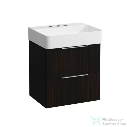 Laufen Val SaphirKeramik 55x42 cm-es mosdó 3 csaplyukkal,túlfolyó nélkül,LCC bevonattal,fehér H8102824001581