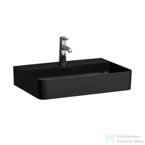 Laufen Val SaphirKeramik 60x42 cm-es mosdó, matt fekete H8102837161041
