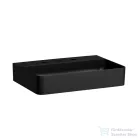 Laufen Val SaphirKeramik 60x42 cm-es mosdó 3 csaplyukkal, túlfolyó nélkül, matt fekete H8102837161581