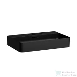   Laufen Val SaphirKeramik 65x42 cm-es mosdó 3 csaplyukkal, matt fekete H8102847161081