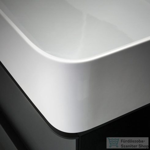 Laufen Val SaphirKeramik 65x42 cm-es mosdó 3 csaplyukkal, túlfolyó nélkül, matt fehér H8102847571581