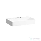 Laufen Val SaphirKeramik 65x42 cm-es mosdó 3 csaplyukkal, túlfolyó nélkül, LCC Active bevonattal, fehér H810284A001581