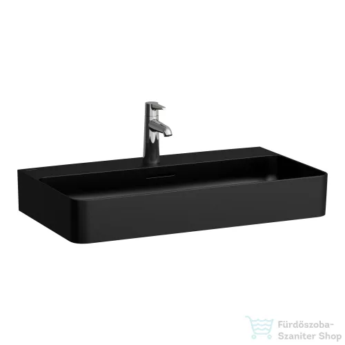 Laufen Val SaphirKeramik 75x42 cm-es mosdó,matt fekete H8102857161041