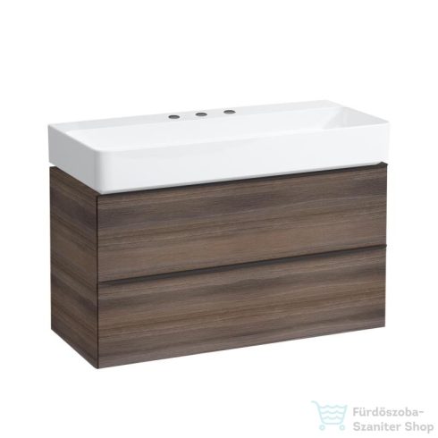 Laufen Val SaphirKeramik 95x42 cm-es mosdó 3 csaplyukkal,túlfolyó nélkül,fehér H8102870001581