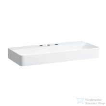   Laufen Val SaphirKeramik 95x42 cm-es mosdó 3 csaplyukkal,túlfolyó nélkül,matt fehér H8102877571581