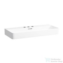   Laufen Val SaphirKeramik 95x42 cm-es mosdó 3 csaplyukkal,LCC Active bevonattal,fehér H810287A001081