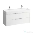 Laufen Val SaphirKeramik 120x42 cm-es mosdó 2 csaplyukkal,túlfolyó nélkül,fehér H8102890001151