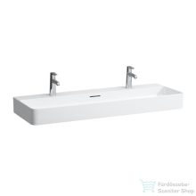   Laufen Val SaphirKeramik 120x42 cm-es mosdó 2 csaplyukkal,LCC bevonattal,H8102894001071