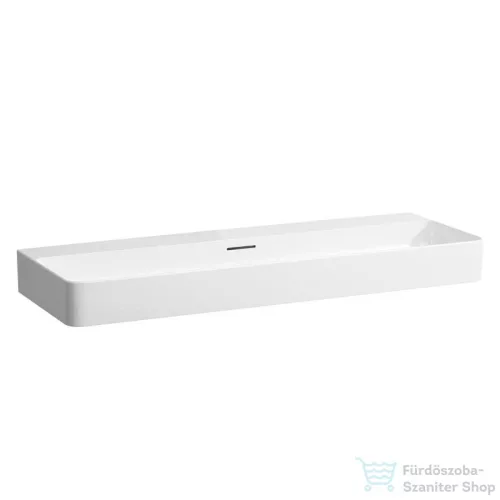 Laufen Val SaphirKeramik 120x42 cm-es mosdó csaplyuk nélkül,LCC bevonattal,fehér H8102894001091