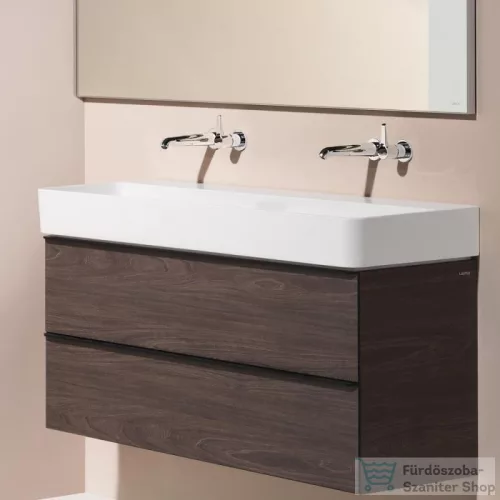 Laufen Val SaphirKeramik 120x42 cm-es mosdó csaplyuk és túlfolyó nélkül,LCC bevonattal,fehér H8102894001121