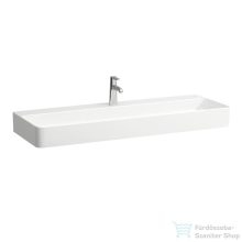   Laufen Val SaphirKeramik 120x42 cm-es mosdó 1 csaplyukkal,túlfolyó nélkül,matt fehér H8102897571111