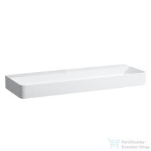   Laufen Val SaphirKeramik 120x42 cm-es mosdó csaplyuk és túlfolyó nélkül,LCC Active bevonattal,fehér H810289A001121