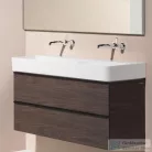 Laufen Val SaphirKeramik 120x42 cm-es mosdó csaplyuk és túlfolyó nélkül,LCC Active bevonattal,fehér H810289A001121