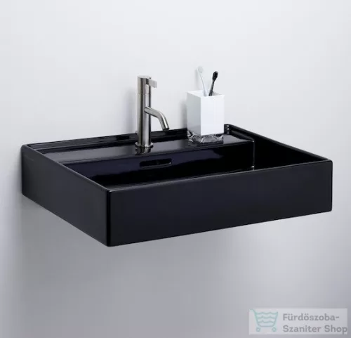 Laufen Kartell By Laufen 50x46 mosdó fényes fekete színben H8103320201041 ( 810332 )