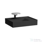 Laufen Kartell By Laufen 60x46 cm-es mosdó, jobb oldali polccal,speciálisan fedett lefolyóval,matt fekete H8103347161111