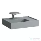 Laufen Kartell By Laufen 60x46 cm-es mosdó, jobb oldali polccal,speciálisan fedett lefolyóval,Graphite matt H8103347581111