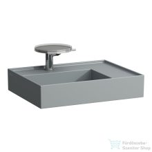   Laufen Kartell By Laufen 60x46 cm-es mosdó, jobb oldali polccal,speciálisan fedett lefolyóval,Graphite matt H8103347581111