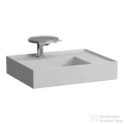 Laufen Kartell By Laufen 60x46 cm-es mosdó, jobb oldali polccal,speciálisan fedett lefolyóval,Matt szürke H8103347591111