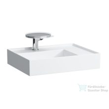   Laufen Kartell By Laufen 60x46 cm-es mosdó, jobb oldali polccal,speciálisan fedett lefolyóval,LCC Active bevonattal H810334A001111