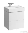 Laufen Kartell By Laufen 60x46 cm-es mosdó, jobb oldali polccal,speciálisan fedett lefolyóval,LCC Active bevonattal H810334A001111