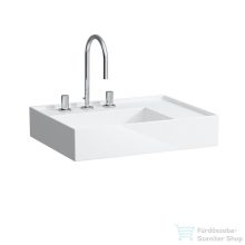   Laufen Kartell By Laufen 60x46 cm-es 3 csaplyukas mosdó jobb oldali polccal,speciálisan fedett lefolyóval,LCC Active bevonattal,fehér H810334A001581