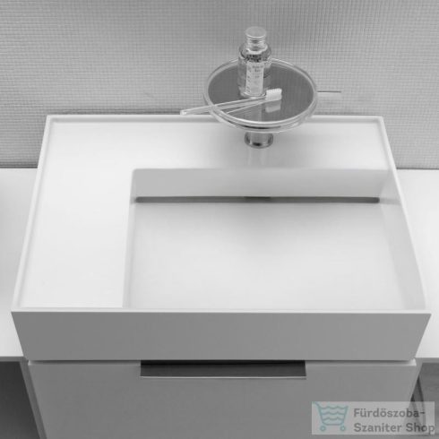 Laufen Kartell By Laufen 60x46 cm-es mosdó, bal oldali polccal,LCC bevonattal H8103354001111