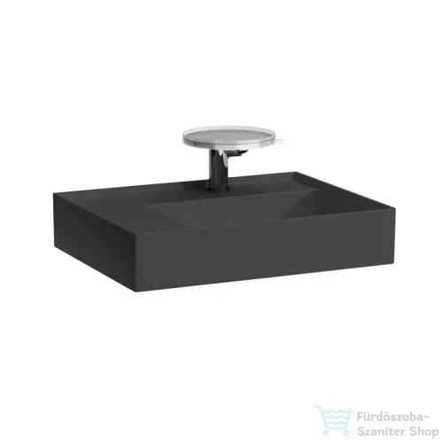 Laufen Kartell By Laufen 60x46 cm-es mosdó, bal oldali polccal,Graphite matt H8103357581111