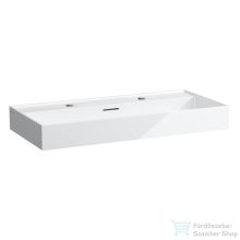   Laufen Kartell By Laufen 100x46 cm-es mosdó 2 csaplyukkal,LCC bevonattal,fehér H8103374001071
