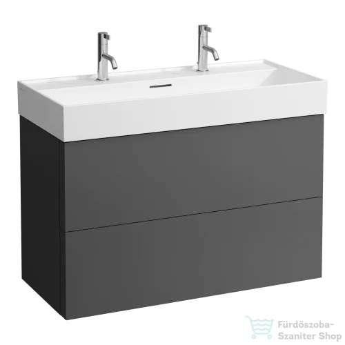 Laufen Kartell By Laufen 100x46 cm-es mosdó 2 csaplyukkal,LCC bevonattal,fehér H8103374001071