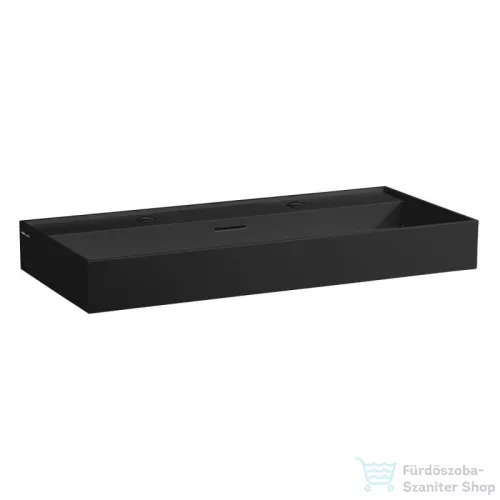 Laufen Kartell By Laufen 100x46 cm-es mosdó 2 csaplyukkal,matt fekete H8103377161071