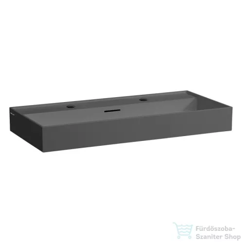 Laufen Kartell By Laufen 100x46 cm-es mosdó 2 csaplyukkal,Graphite matt H8103377581071