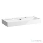 Laufen Kartell By Laufen 100x46 cm-es mosdó 2 csaplyukkal,LCC Active bevonattal,fehér H810337A001071