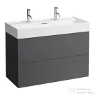 Laufen Kartell By Laufen 100x46 cm-es mosdó 2 csaplyukkal,LCC Active bevonattal,fehér H810337A001071