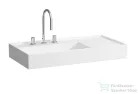 Laufen Kartell By Laufen 90x46 mosdó, jobb oldali polccal, 3 csaplyukkal H8103380001581 ( 810338 )