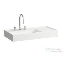   Laufen Kartell By Laufen 90x46 mosdó, jobb oldali polccal, 3 csaplyukkal H8103380001581 ( 810338 )
