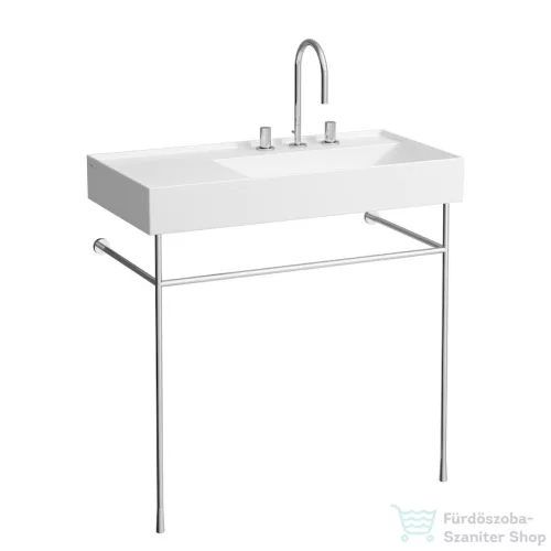 Laufen Kartell By Laufen 90x46 mosdó, jobb oldali polccal, 3 csaplyukkal H8103380001581 ( 810338 )