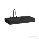 Laufen Kartell By Laufen 90x46 cm-es mosdó 3 csaplyukkal,matt fekete H8103387161581