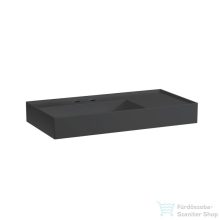   Laufen Kartell By Laufen 90x46 cm-es mosdó 2 csaplyukkal,túlfolyó nélkül,graphite matt H8103387588151