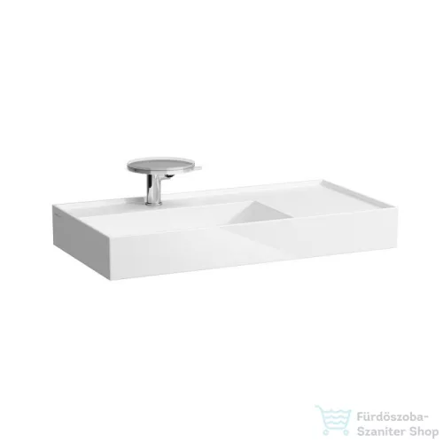 Laufen Kartell By Laufen 90x46 cm-es mosdó 1 csaplyukkal,LCC Active bevonattal,fehér H810338A001111