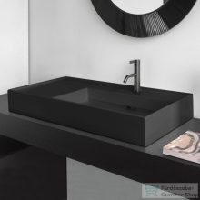   Laufen Kartell By Laufen 90x46 cm-es mosdó, bal oldali polccal,1 csaplyukkal,graphite matt H8103397581111