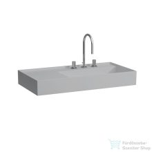  Laufen Kartell By Laufen 90x46 cm-es mosdó, bal oldali polccal,3 csaplyukkal,matt szürke H8103397591581