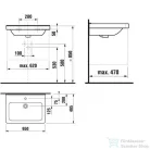Jika Cubito 65x48,5 mosdó csaplyukkal 8104240001041