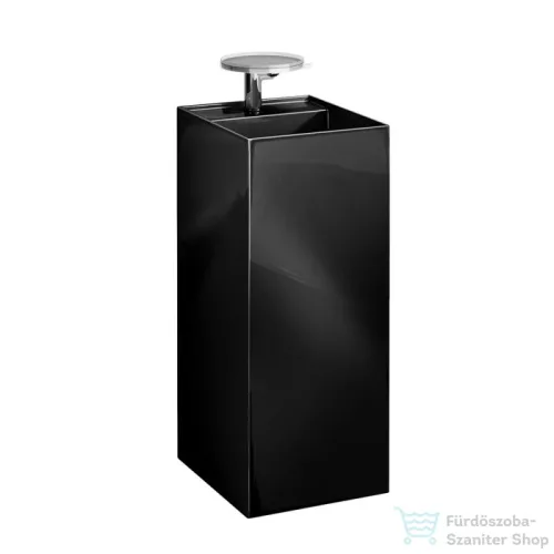 Laufen Kartell By Laufen szabadon álló mosdó, speciális rejtett lefolyóval,Fényes fekete H8113310201111